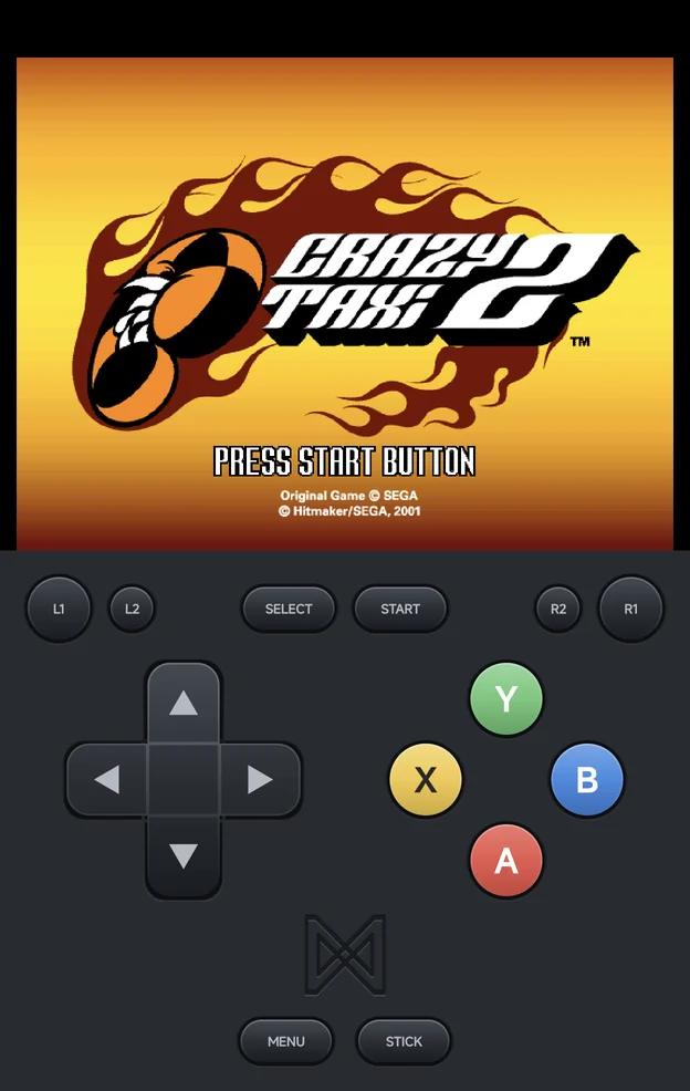 The Dreamcast pad with coloured face buttons