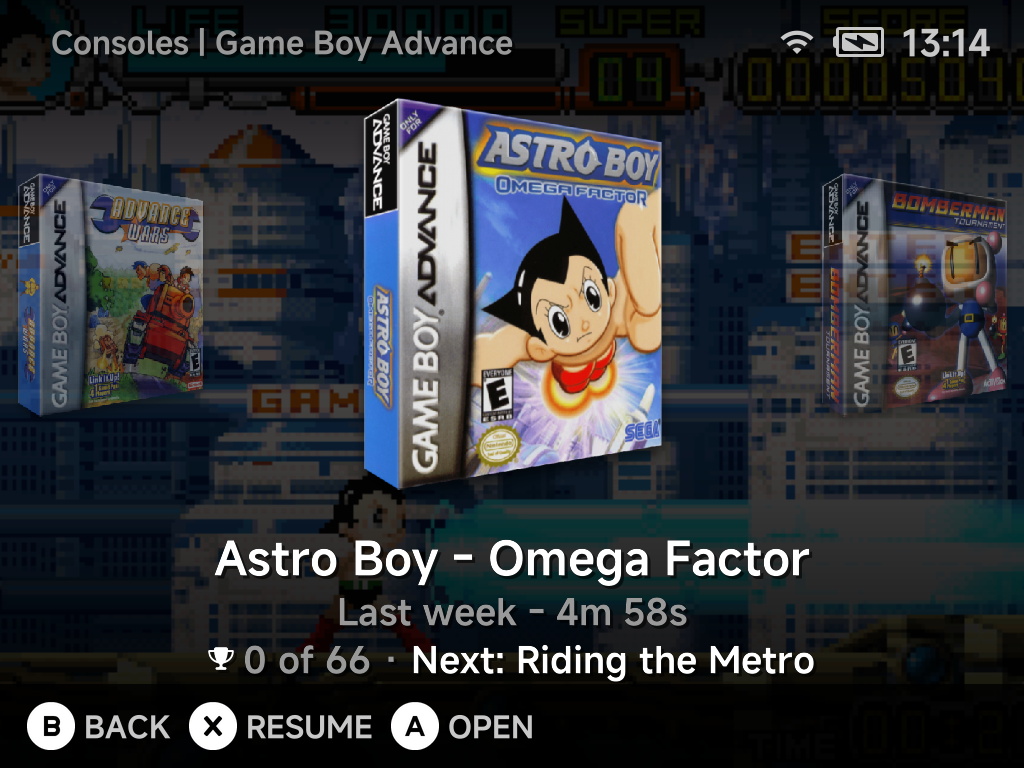 Game list in Backdrop style