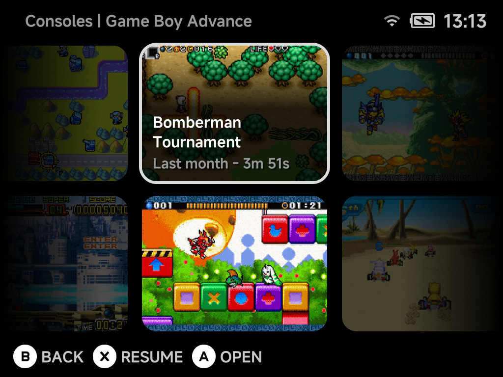 Game list in Grid style