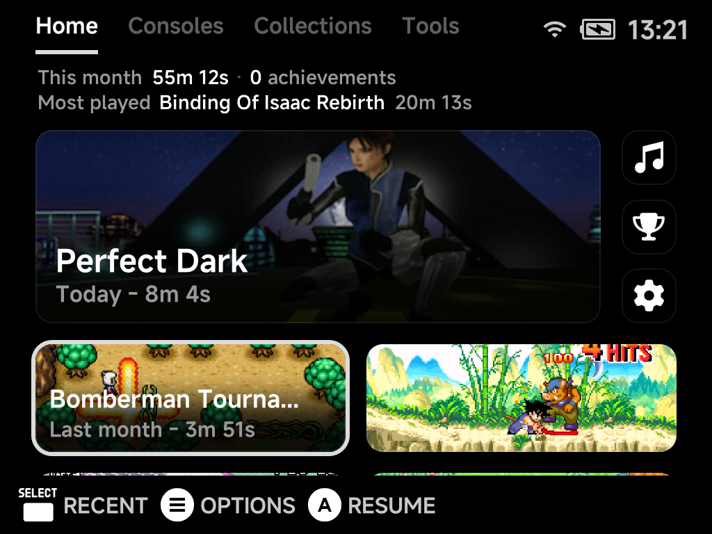 Home with pinned games