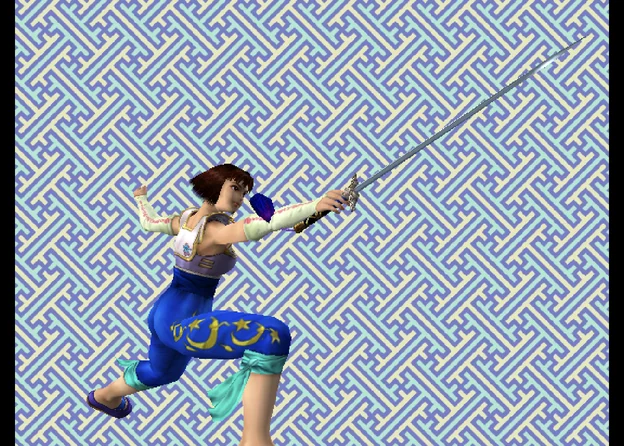 Soulcalibur running on the Dreamcast core in portrait