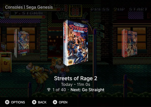 Game list in Backdrop style