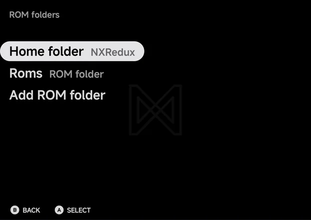 Tools → Settings → Library → ROM folders