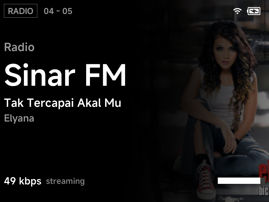 Radio playing
