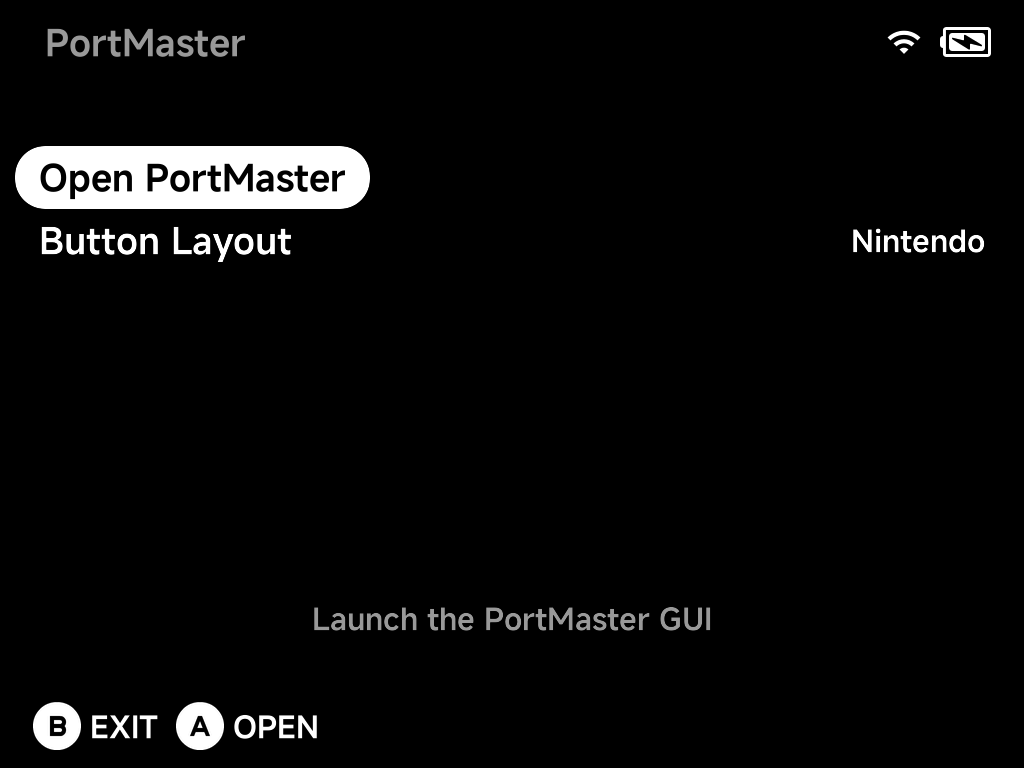 PortMaster pak menu