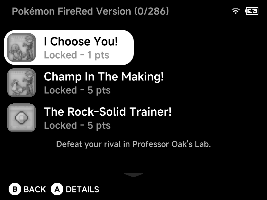Game achievements