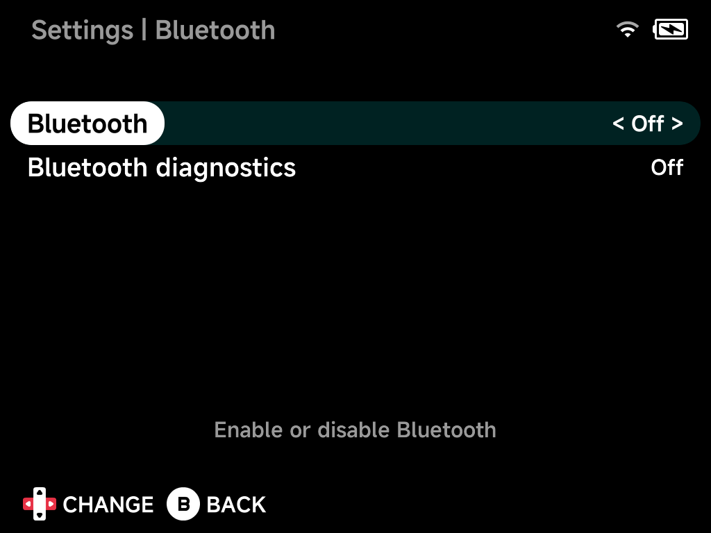 Bluetooth settings