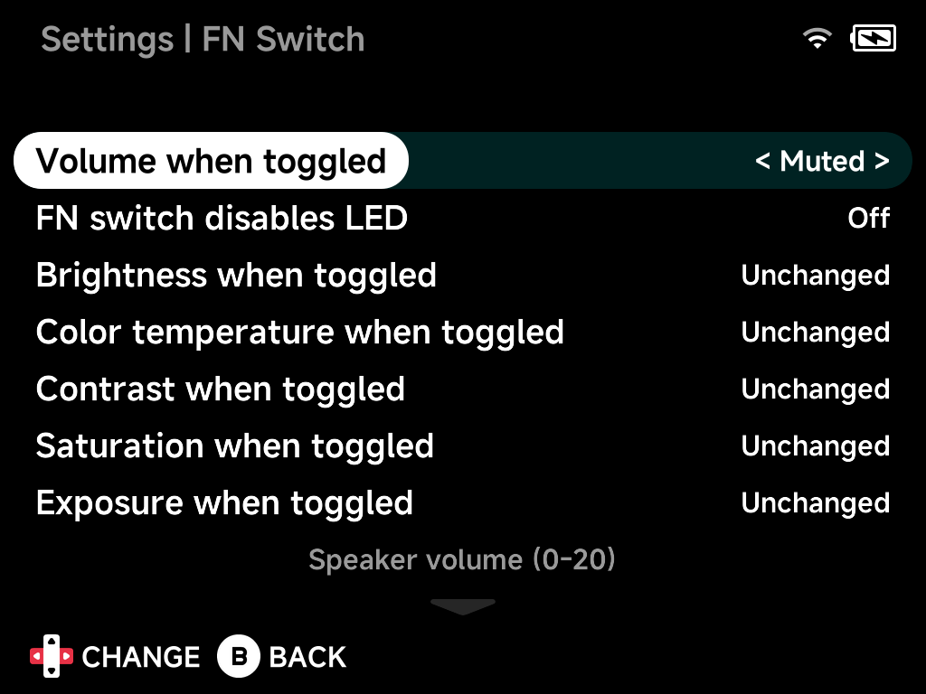 FN switch settings