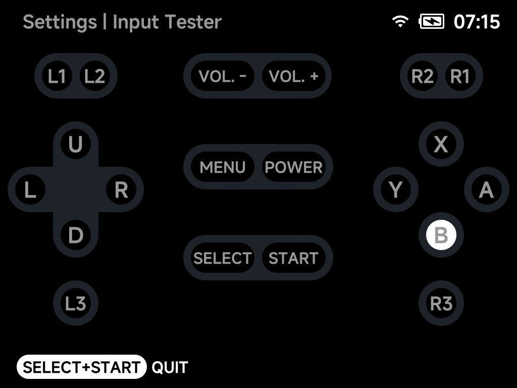 Input Tester under the Xbox layout